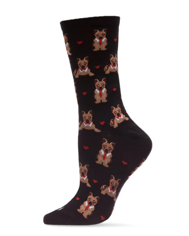Bowtie Dog Bamboo Blend Crew Socks sold by MeMoi