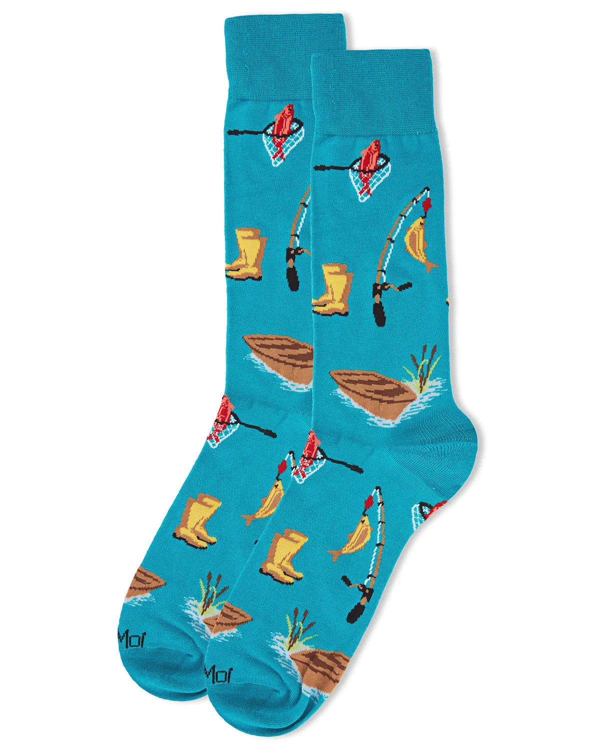 Men's It's Fishing Time Bamboo Blend Novelty Crew Sock sold by MeMoi product image thumbnail 3