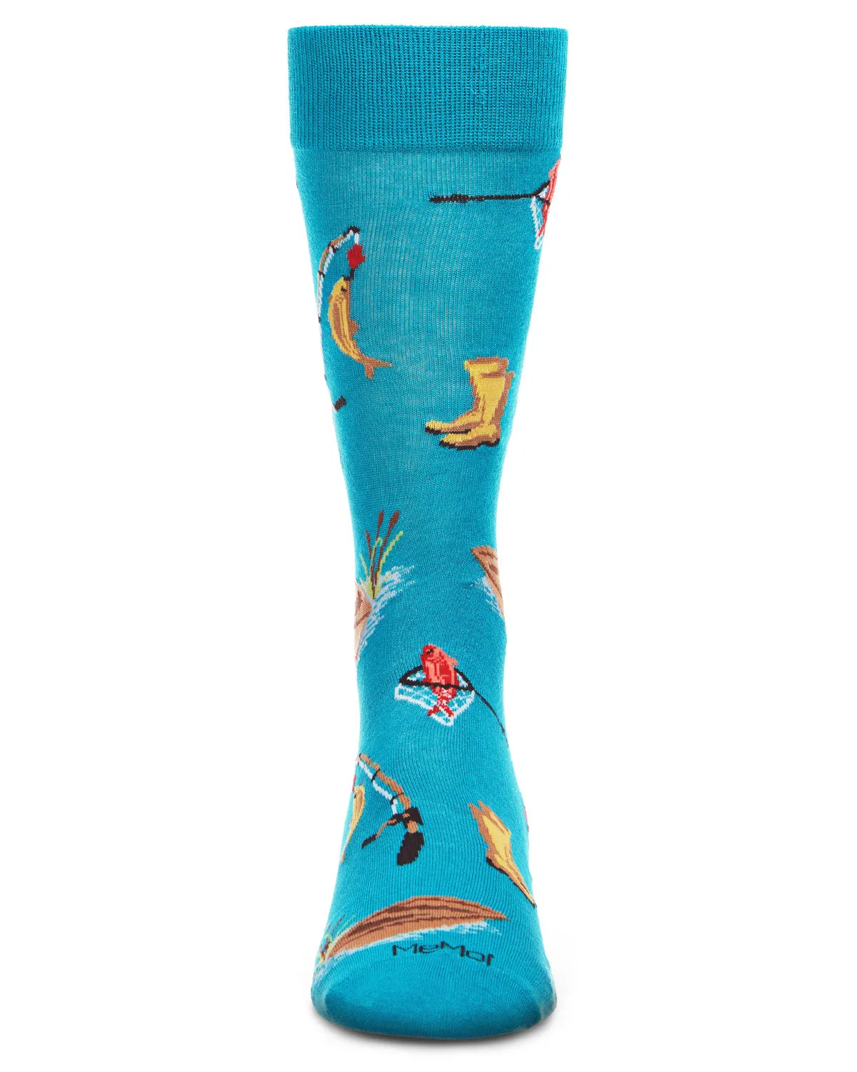 Men's It's Fishing Time Bamboo Blend Novelty Crew Sock sold by MeMoi product image thumbnail 2
