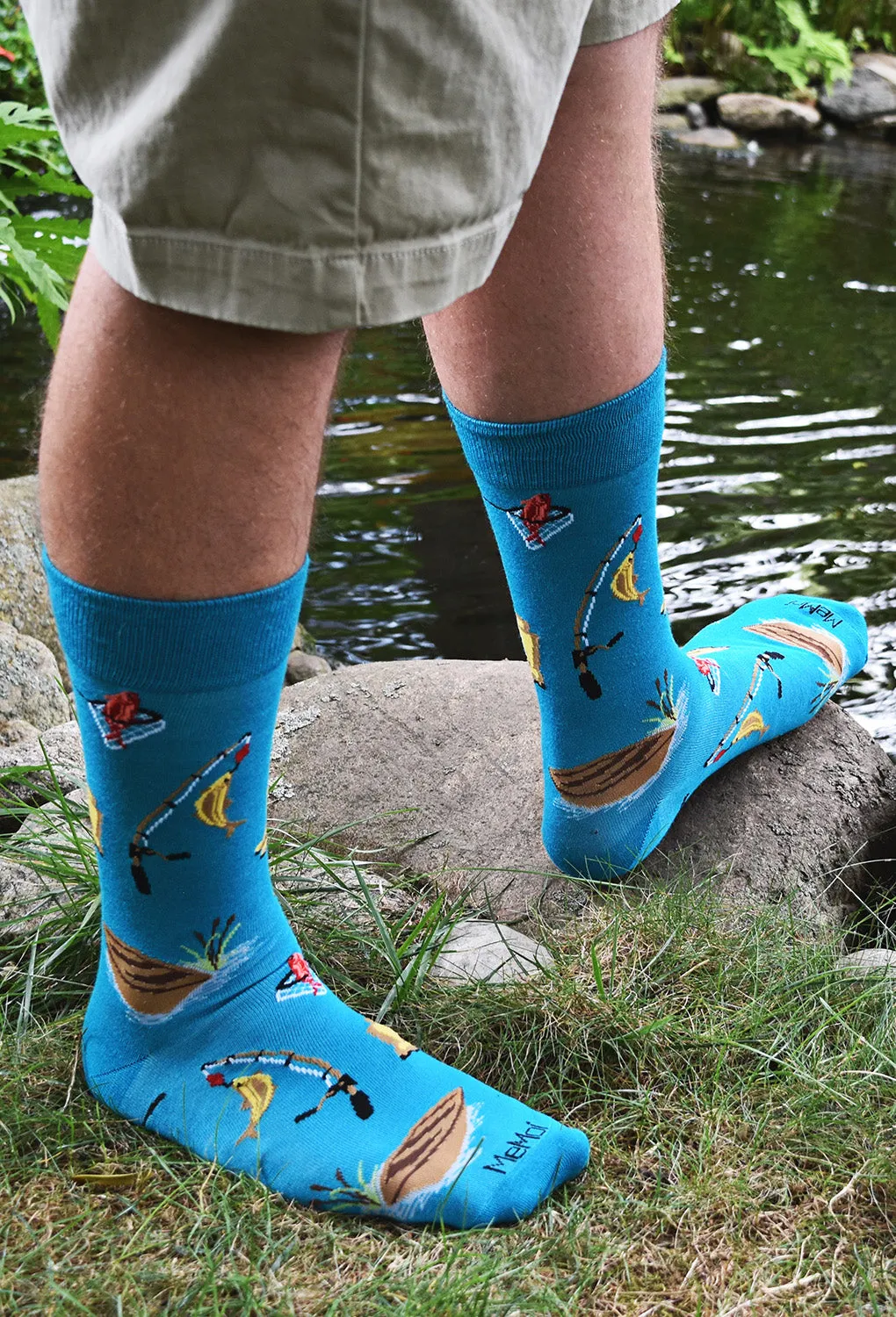 Men's It's Fishing Time Bamboo Blend Novelty Crew Sock sold by MeMoi product image thumbnail 4