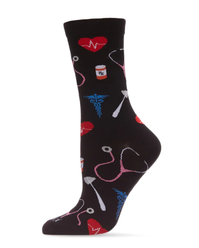Medical Marvel Bamboo Blend Crew Sock made by MeMoi