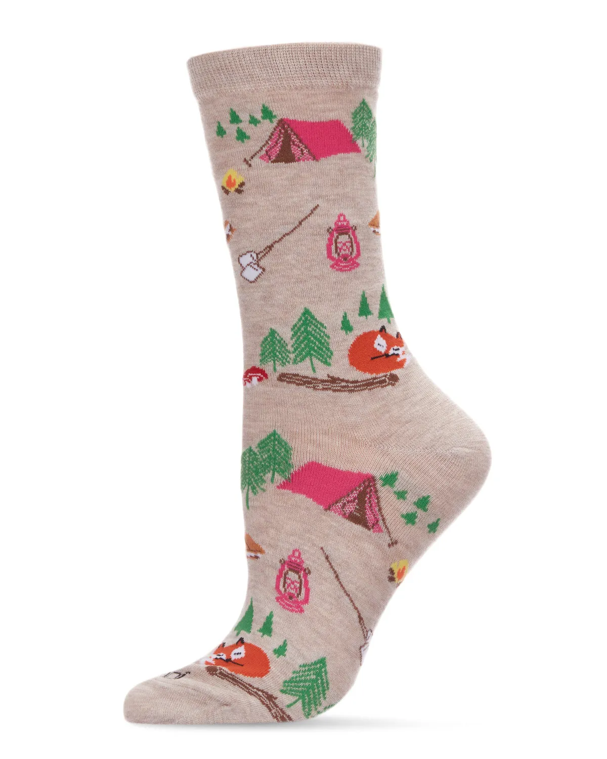 Camping Trip Bamboo Blend Crew Sock sold by MeMoi