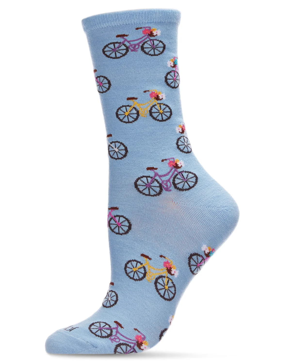 Time to Ride Bicycles Bamboo Blend Crew Sock sold by MeMoi