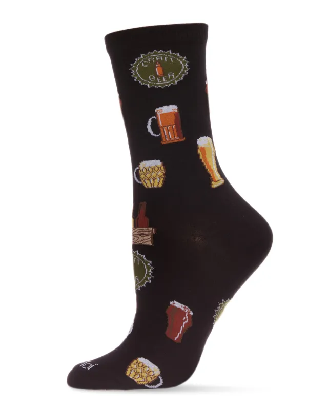 Craft Beer Bamboo Blend Crew Sock sold by MeMoi