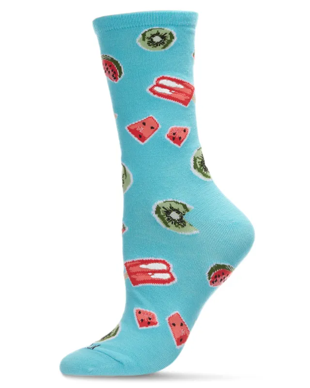 Sweet & Fruity Bamboo Blend Crew Socks sold by MeMoi