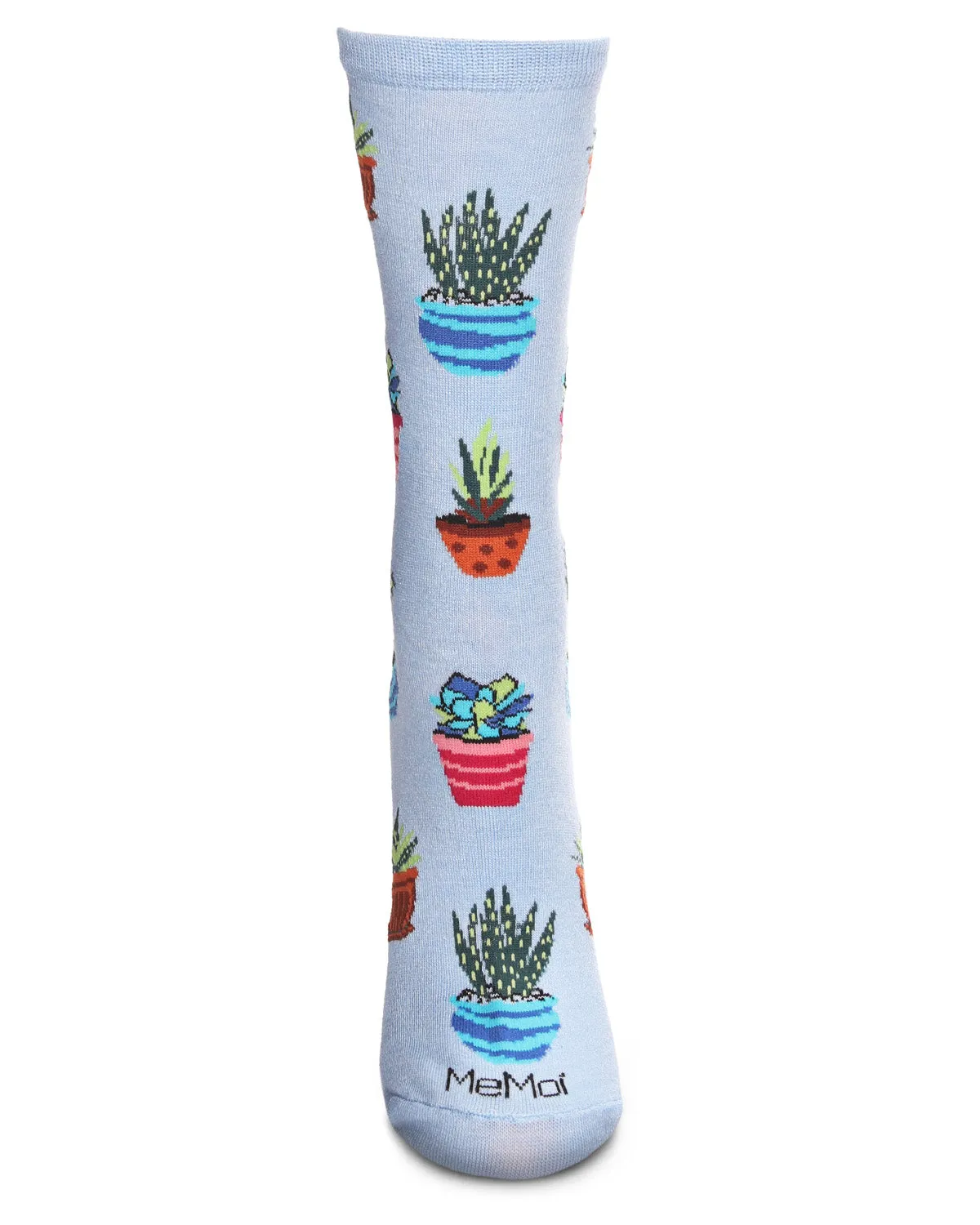 Succ It Up Succulents Bamboo Blend Crew Socks sold by MeMoi product image thumbnail 3