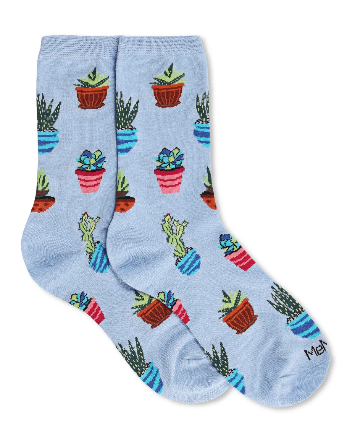 Succ It Up Succulents Bamboo Blend Crew Socks sold by MeMoi product image thumbnail 4