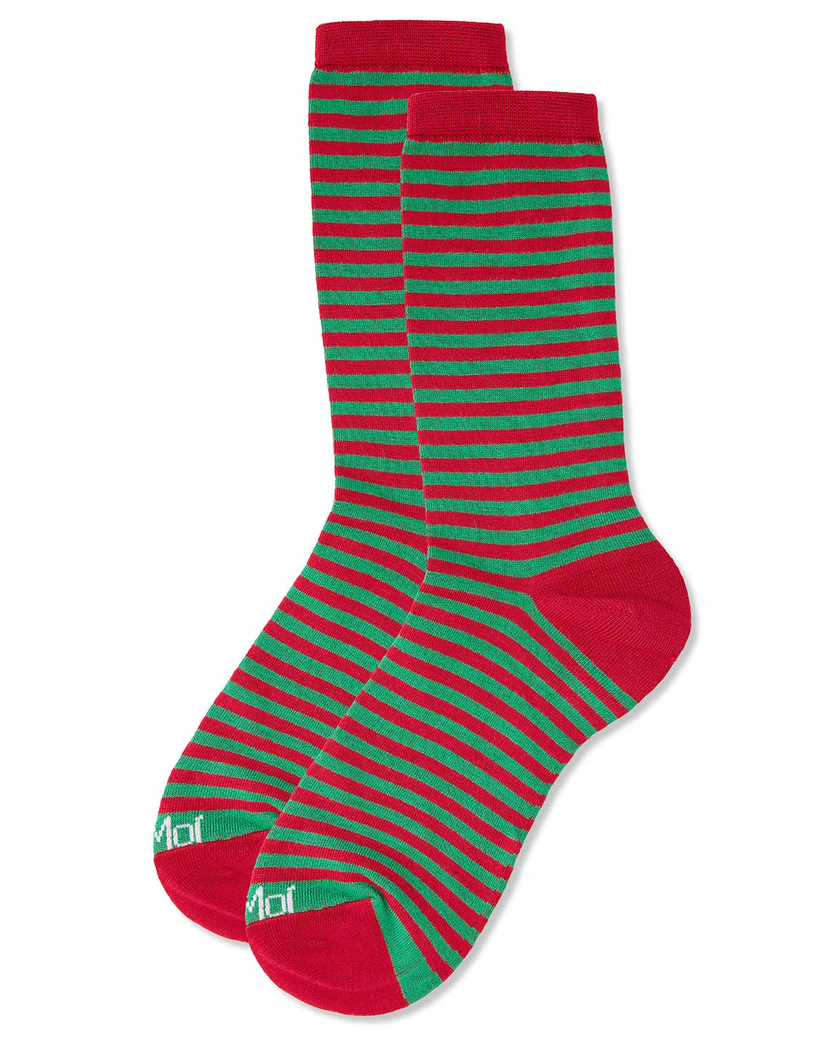 Colorful Stripes Bamboo Blend Crew Socks sold by MeMoi product image thumbnail 3