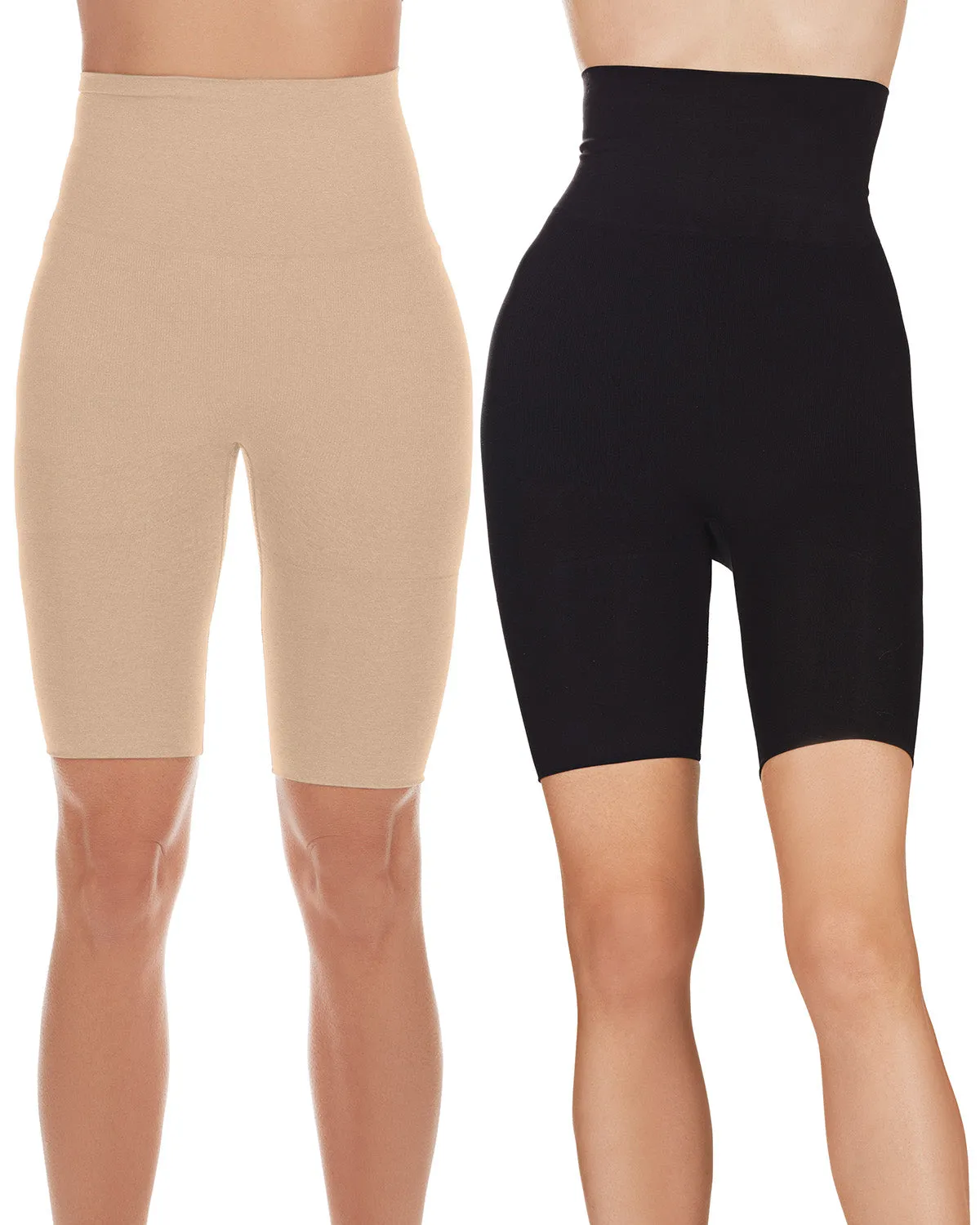 High-Waisted Sculpted Thigh Shapers 2-Pack sold by MeMoi product image thumbnail 2