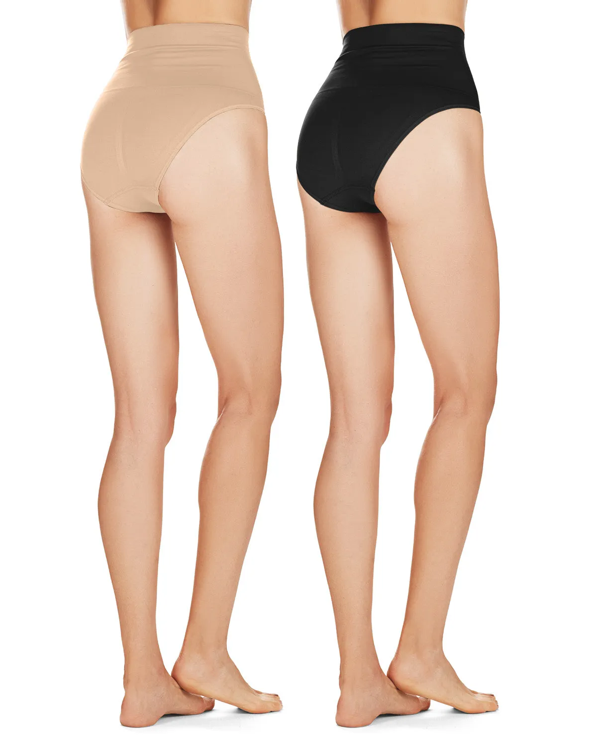 Women's Bodysmoothers 2 Pair Pack High-Waist Sculpting Brief sold by MeMoi product image thumbnail 3
