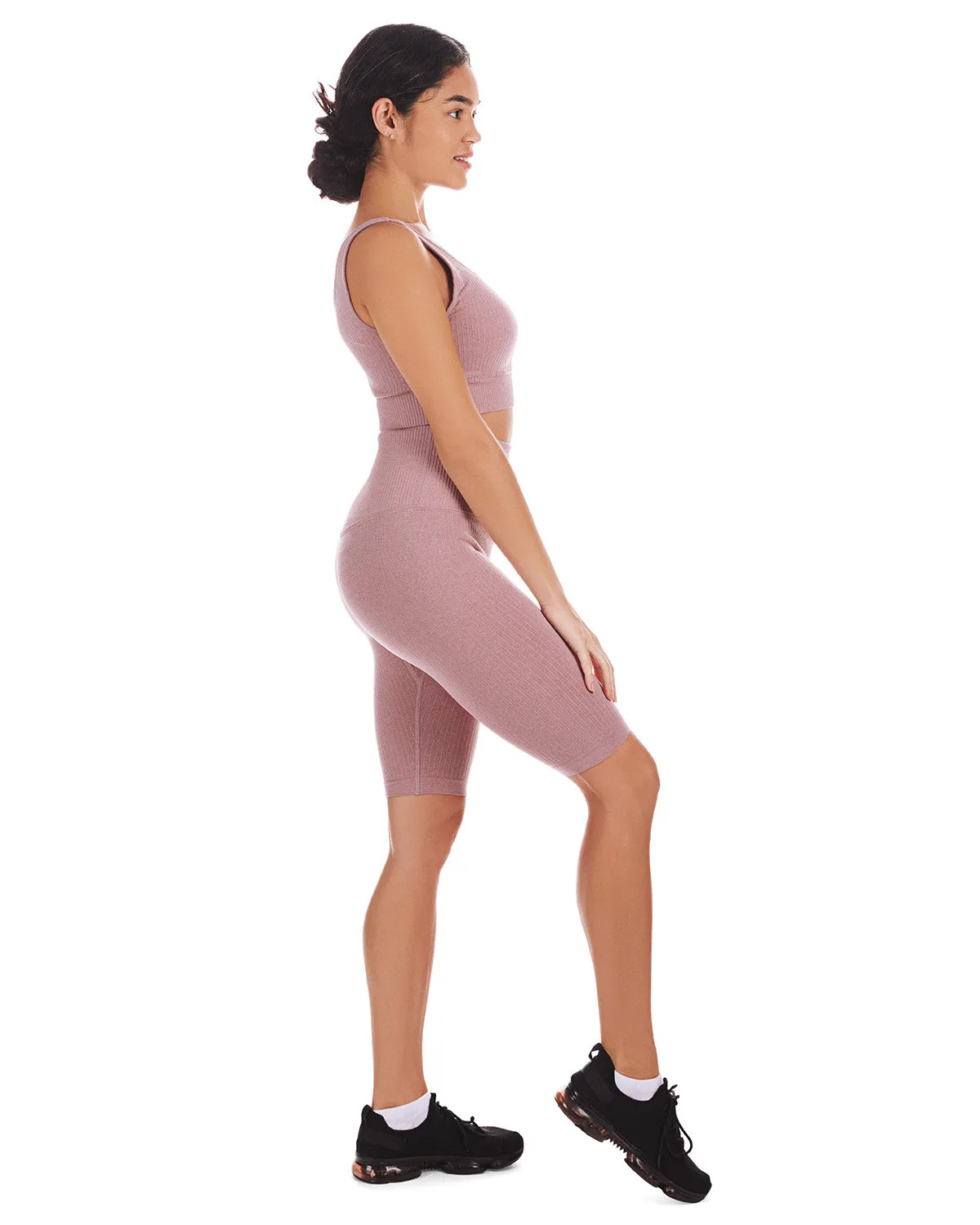 Women's Seamless Ribbed Sports Bra with Removable Cups sold by MeMoi product image thumbnail 2