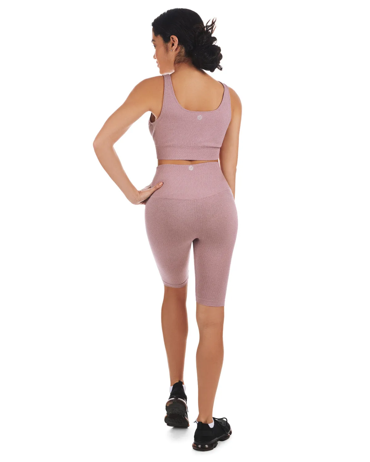 Women's Seamless Ribbed Sports Bra with Removable Cups sold by MeMoi product image thumbnail 3