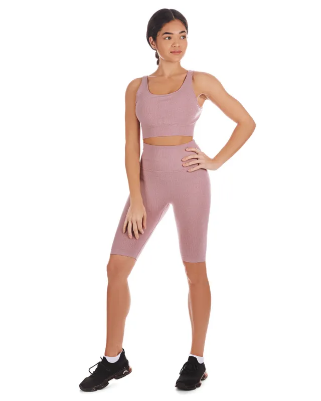 Women's Seamless Ribbed Sports Bra with Removable Cups sold by MeMoi