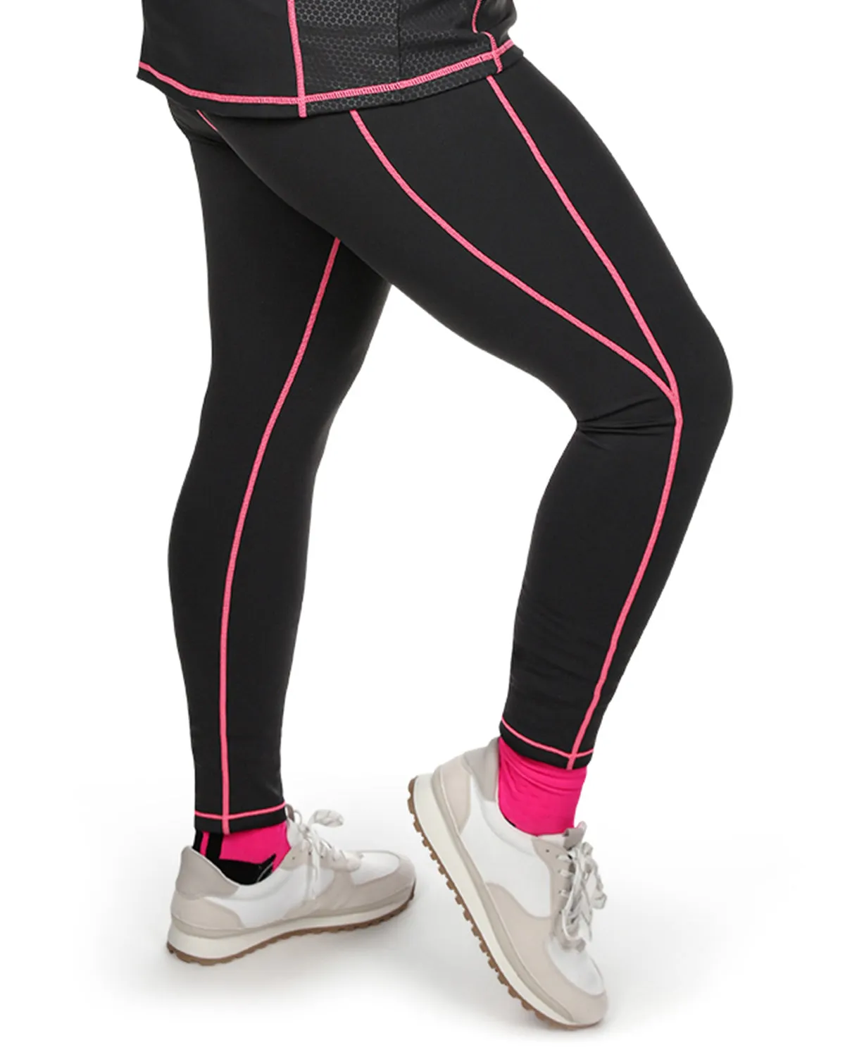 Women's Neon Stitching High-Waist Performance Shaping Leggings sold by MeMoi product image thumbnail 5