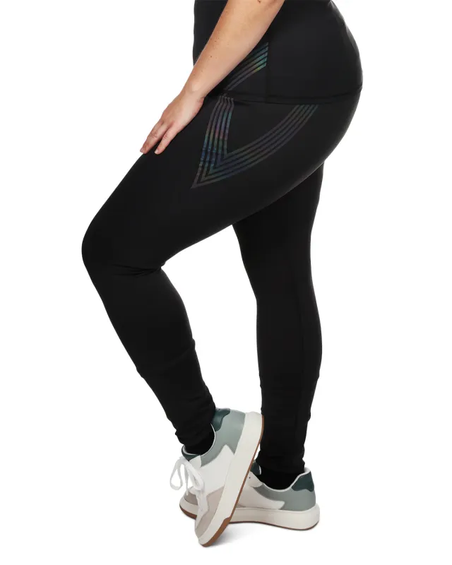 Women's Reflective Rainbow Slim-Fit High-Waist Shaping Performance Leggings made by MeMoi
