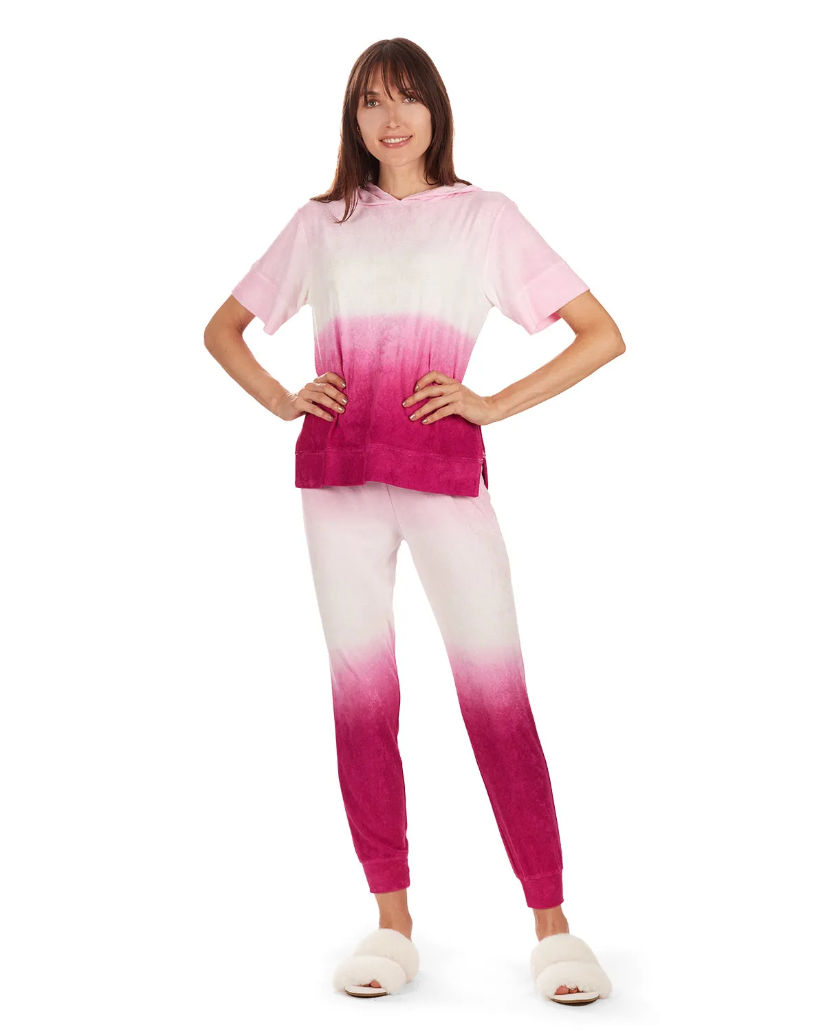 Women's Dip Dye Gradient Yummy Terry Cloth Jogger Pants sold by MeMoi product image thumbnail 4