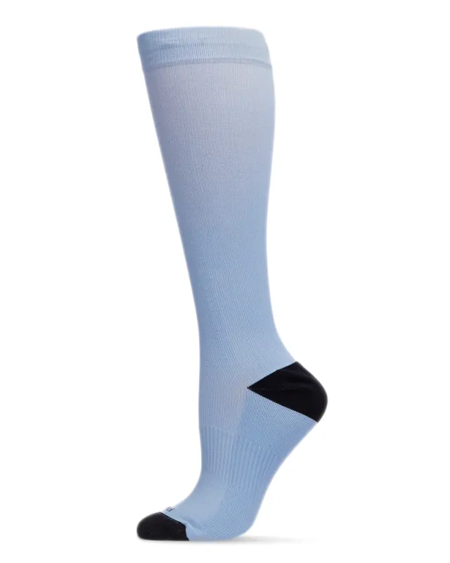 Unisex Solid Nylon 15-20mmHg Graduated Compression Socks sold by MeMoi