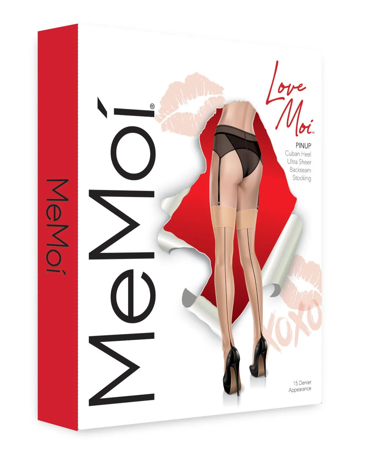 Women's Pinup Cuban Heel Thigh High Backseam Stocking sold by MeMoi product image thumbnail 4