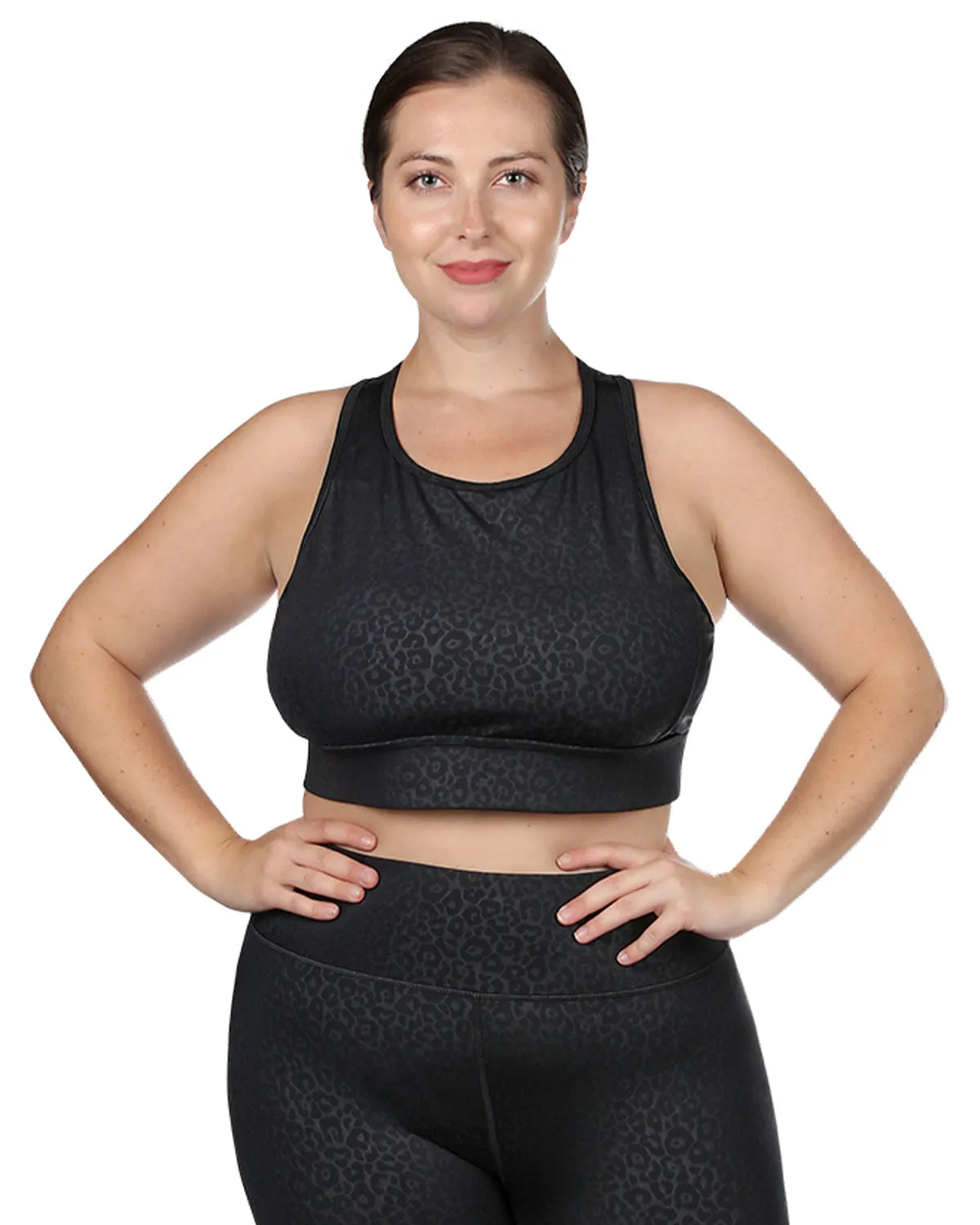 Women's Leopard Print Racerback Sports Bra with Removable Cups sold by MeMoi product image thumbnail 5