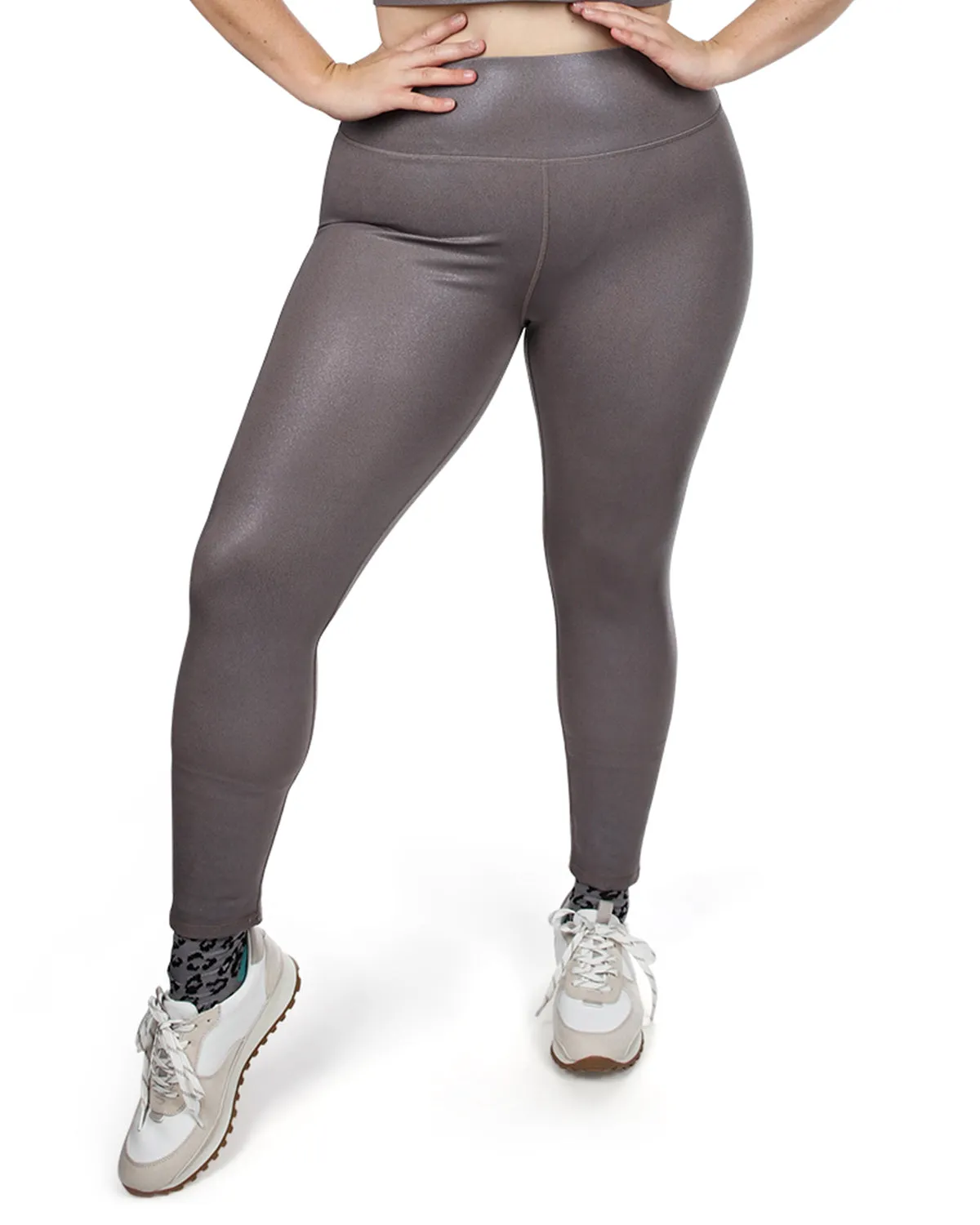 Women's High-Waist Metallic Print Scrunch Butt Performance Leggings sold by MeMoi product image thumbnail 5