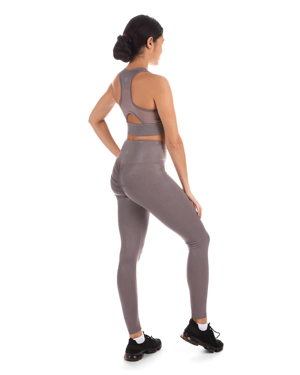 Women's High-Waist Metallic Print Scrunch Butt Performance Leggings sold by MeMoi product image thumbnail 3