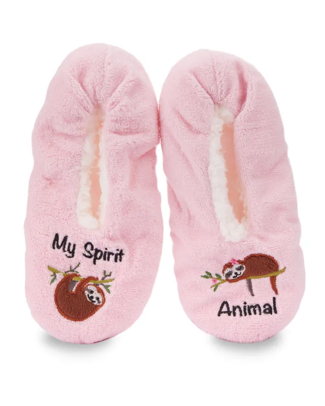 Women's My Spirit Animal Sherpa Lined Slippers sold by MeMoi