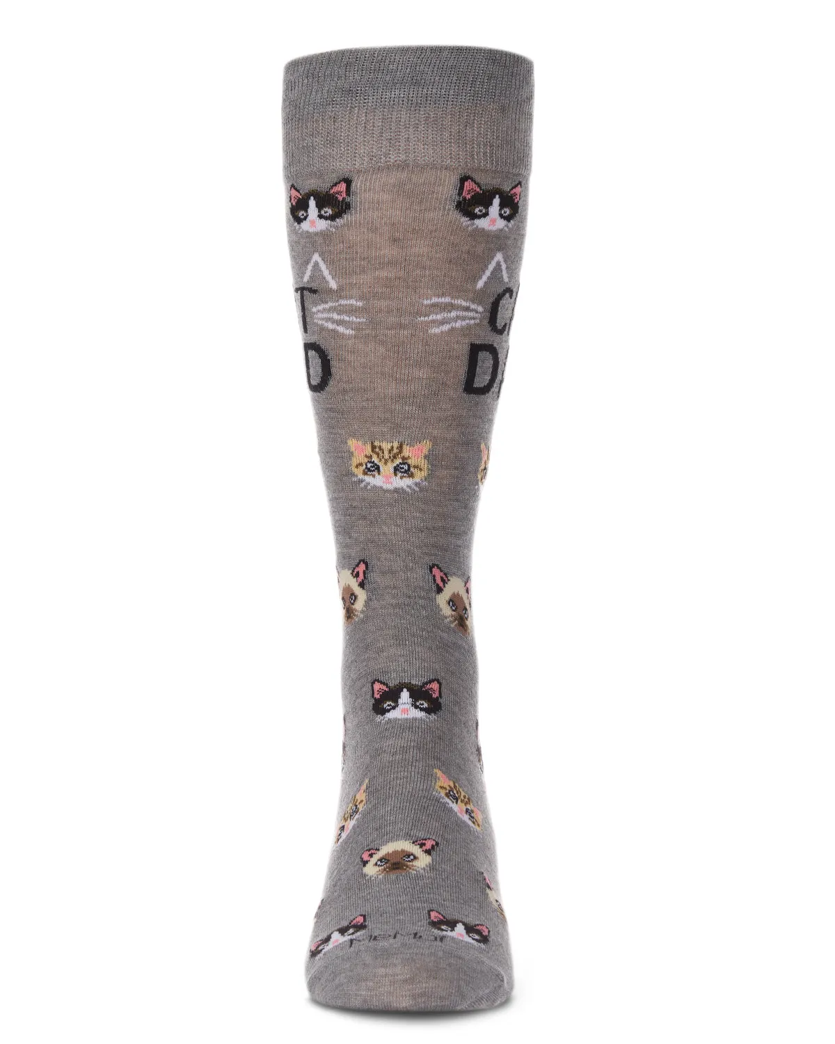 Men's "Cat Dad" Rayon from Bamboo Blend Novelty Crew Sock sold by MeMoi product image thumbnail 2