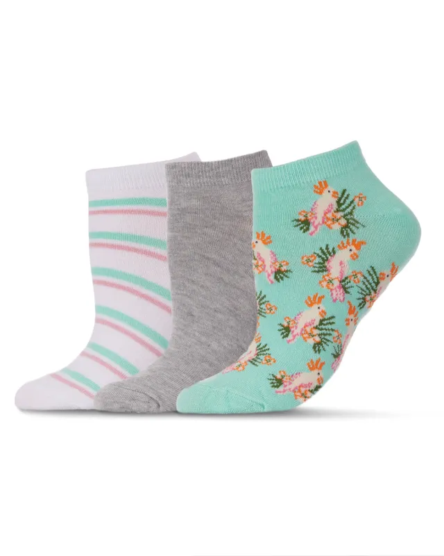Women's 3 Pair Pack Cockatoo Bamboo Blend Low-Cut Socks sold by MeMoi