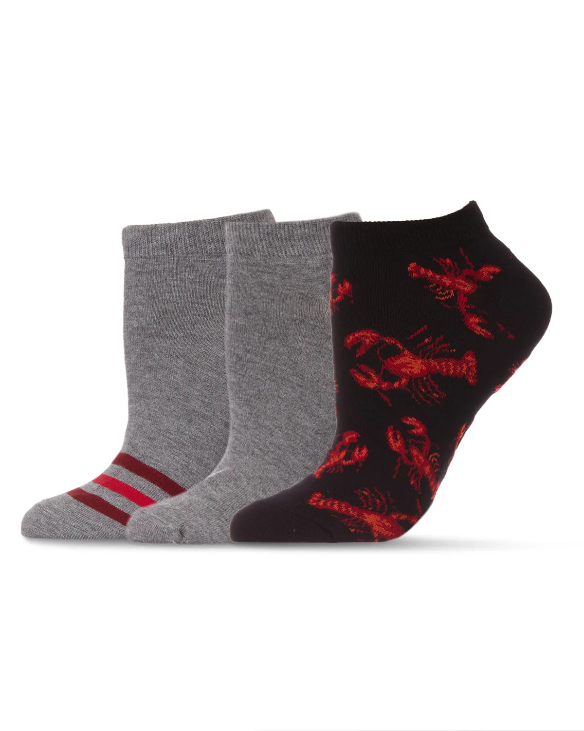 Women's 3 Pair Pack Lobsters Bamboo Blend Low-Cut Socks sold by MeMoi