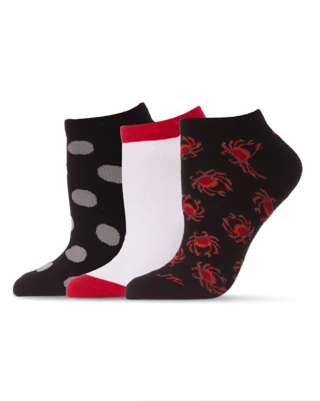 Women's 3 Pair Pack Crabs Bamboo Blend Low Cut Socks sold by MeMoi