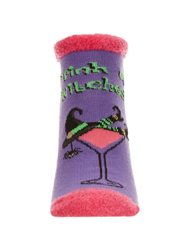Women's Drink Up, Witches Low-Cut Non-Skid Socks made by MeMoi