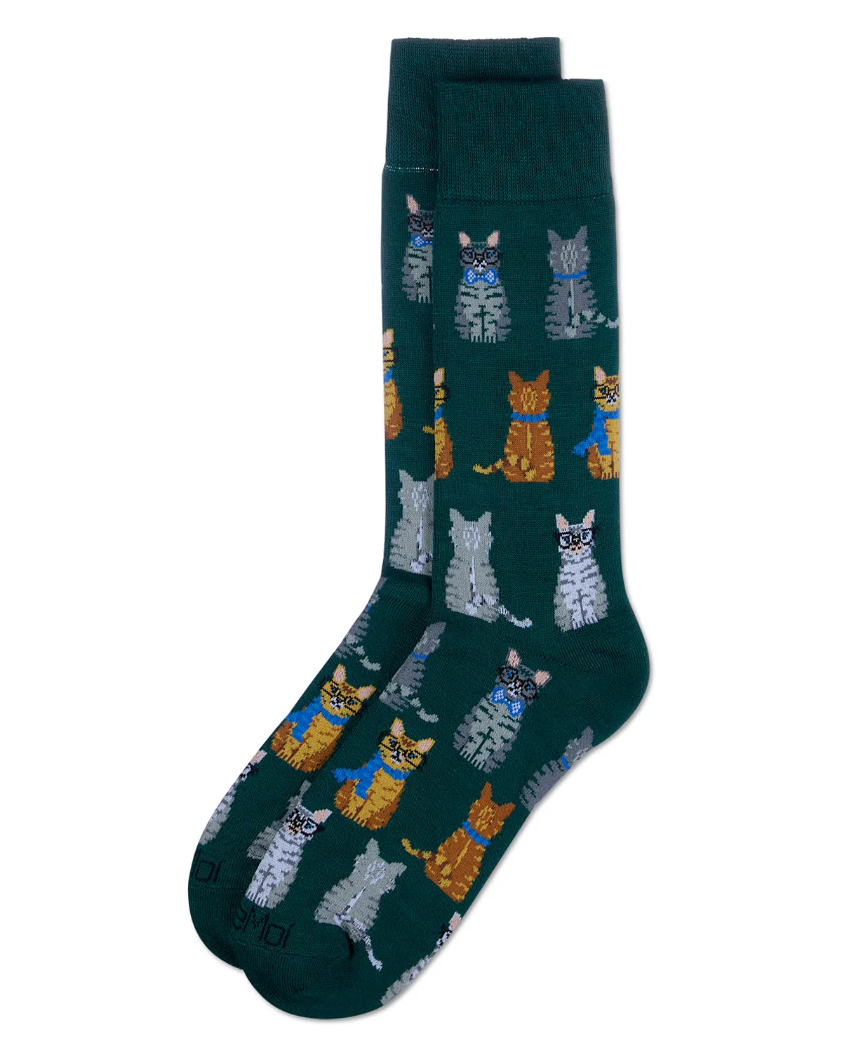 Men's "Cat's Meow" Rayon Blend Novelty Crew Sock sold by MeMoi product image thumbnail 4