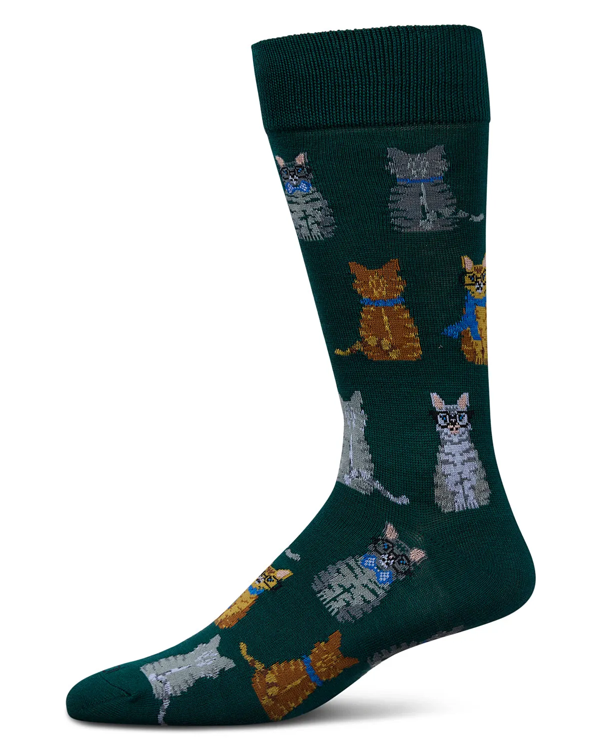 Men's "Cat's Meow" Rayon Blend Novelty Crew Sock sold by MeMoi product image thumbnail 2