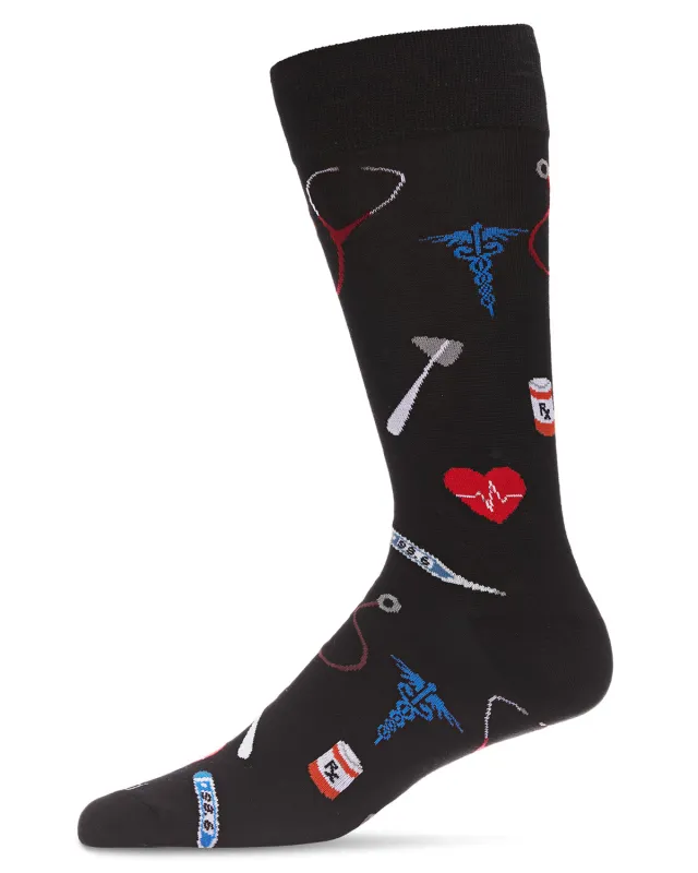 Men's Medical Doctor Bamboo Blend Novelty Crew Sock sold by MeMoi