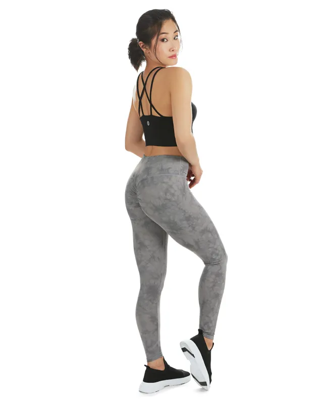 Tie Dye Print Scrunch Butt Stitch Athletic Legging sold by MeMoi