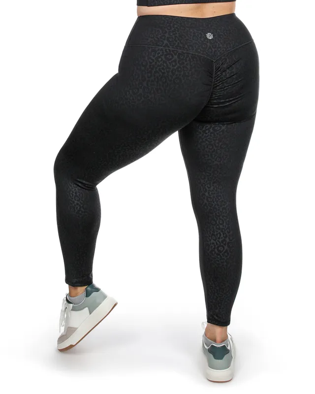 Women's High-Waist Leopard Print Scrunch Butt Performance Leggings sold by MeMoi