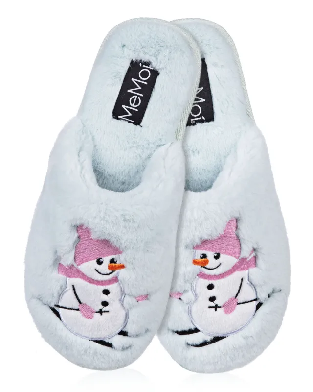 Women's Snowman Ski-Sons Hard Bottom Plush Slippers sold by MeMoi