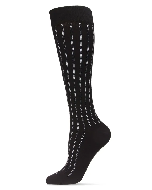 Unisex Highway Stripe Cotton Blend 15-20mmHg Graduated Compression Socks sold by MeMoi