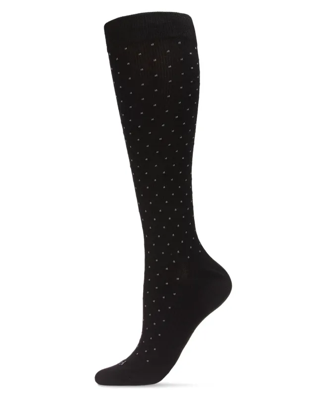 Unisex Swiss Dot Cotton Blend 15-20mmHg Graduated Compression Socks made by MeMoi