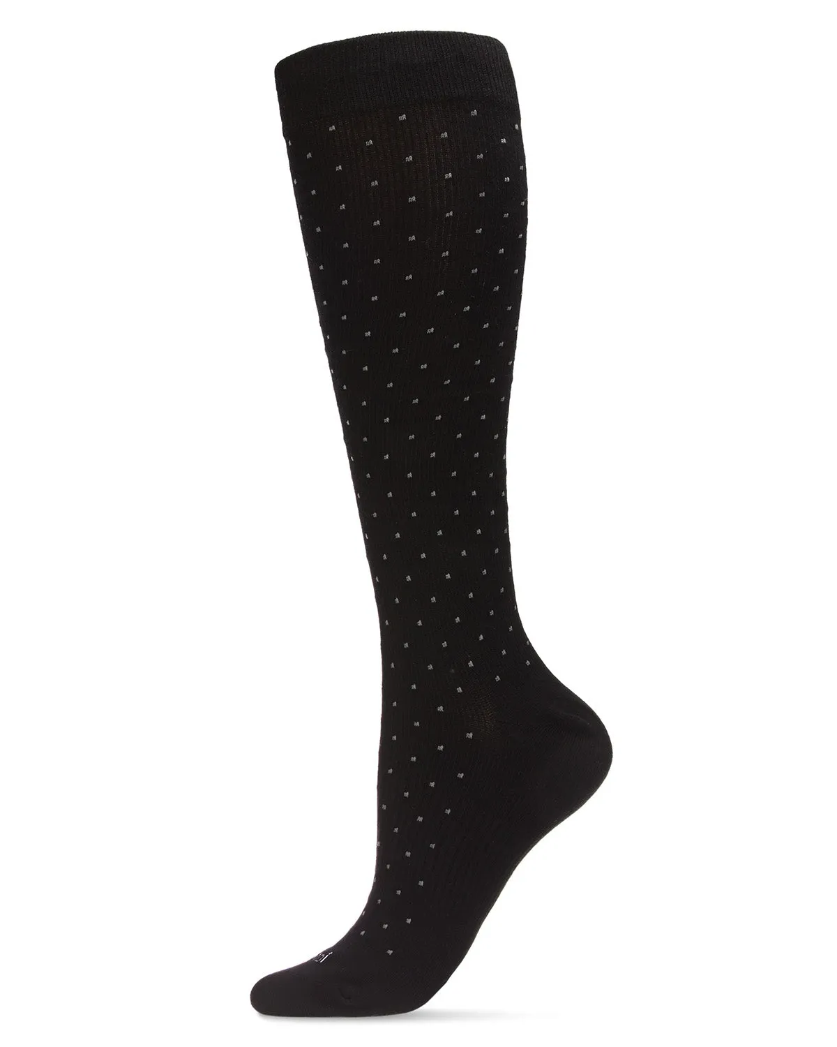 Unisex Swiss Dot Cotton Blend 15-20mmHg Graduated Compression Socks sold by MeMoi
