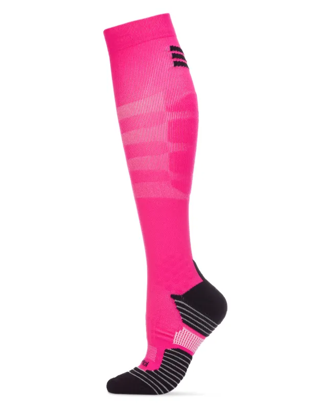 Women's Neon Performance Knee High Nylon Moderate Compression Socks made by MeMoi