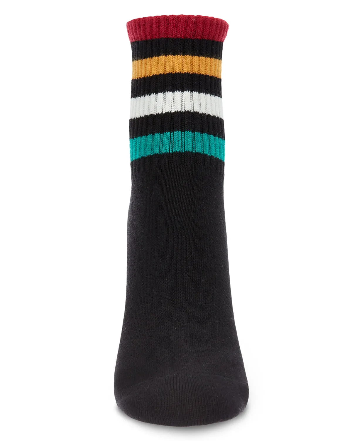 Women's Cotton Blend Retro Style Multicolor Stripe Anklet Sock sold by MeMoi product image thumbnail 2