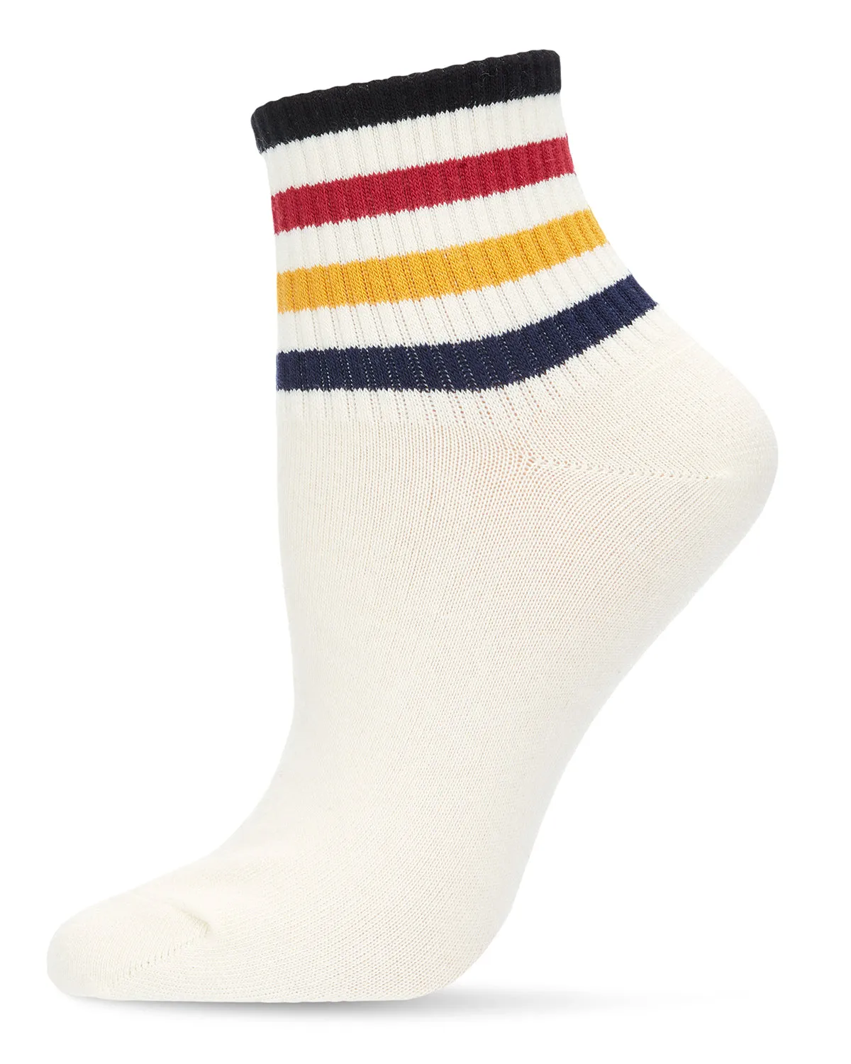 Women's Cotton Blend Retro Style Multicolor Stripe Anklet Sock sold by MeMoi product image thumbnail 3
