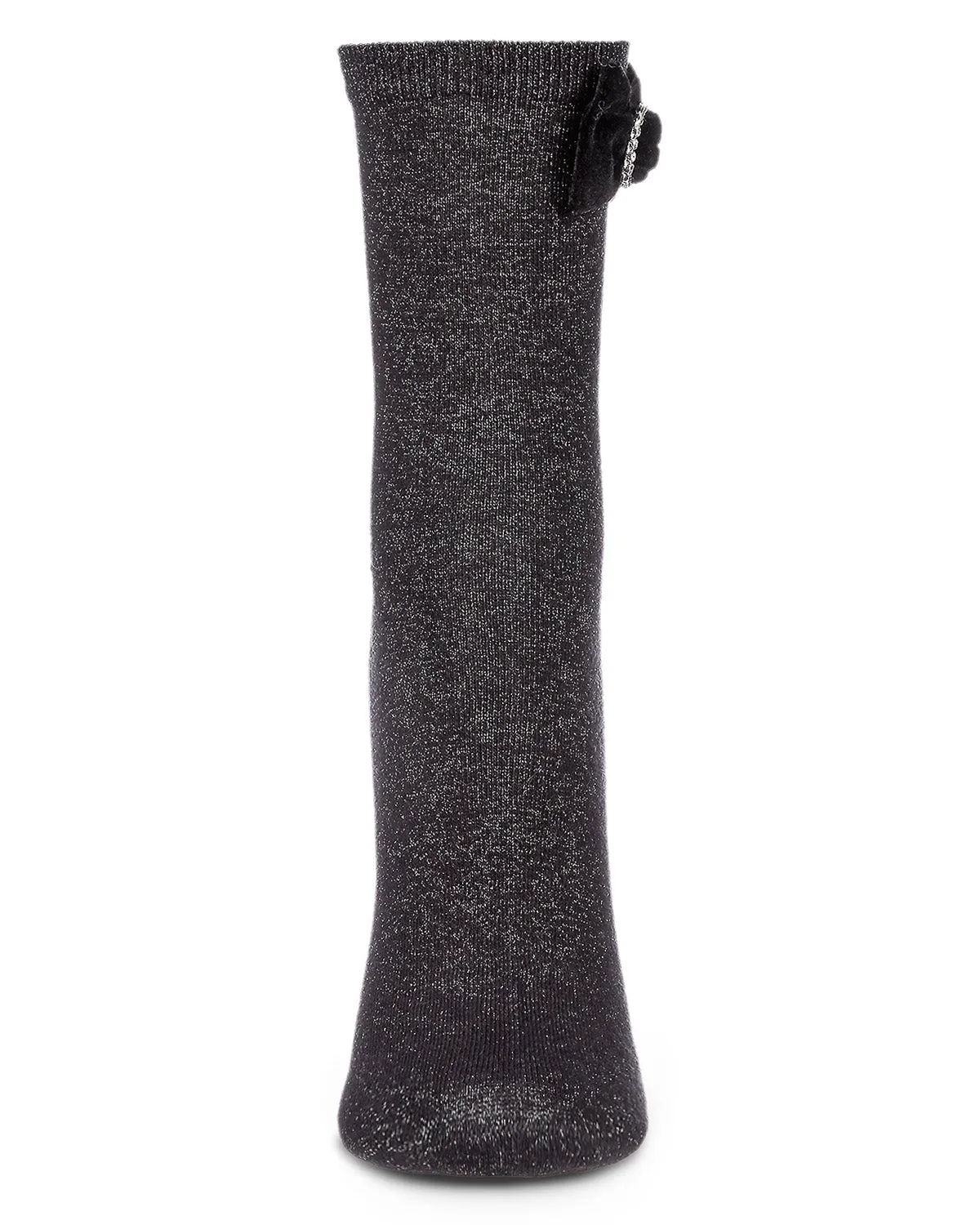 Women's Velvet Bow Metallic Lurex Crew Socks sold by MeMoi product image thumbnail 2