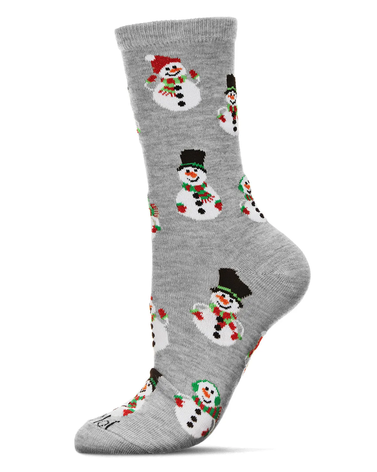 Women's Smiley Snowman Holiday Crew Socks sold by MeMoi product image thumbnail 2