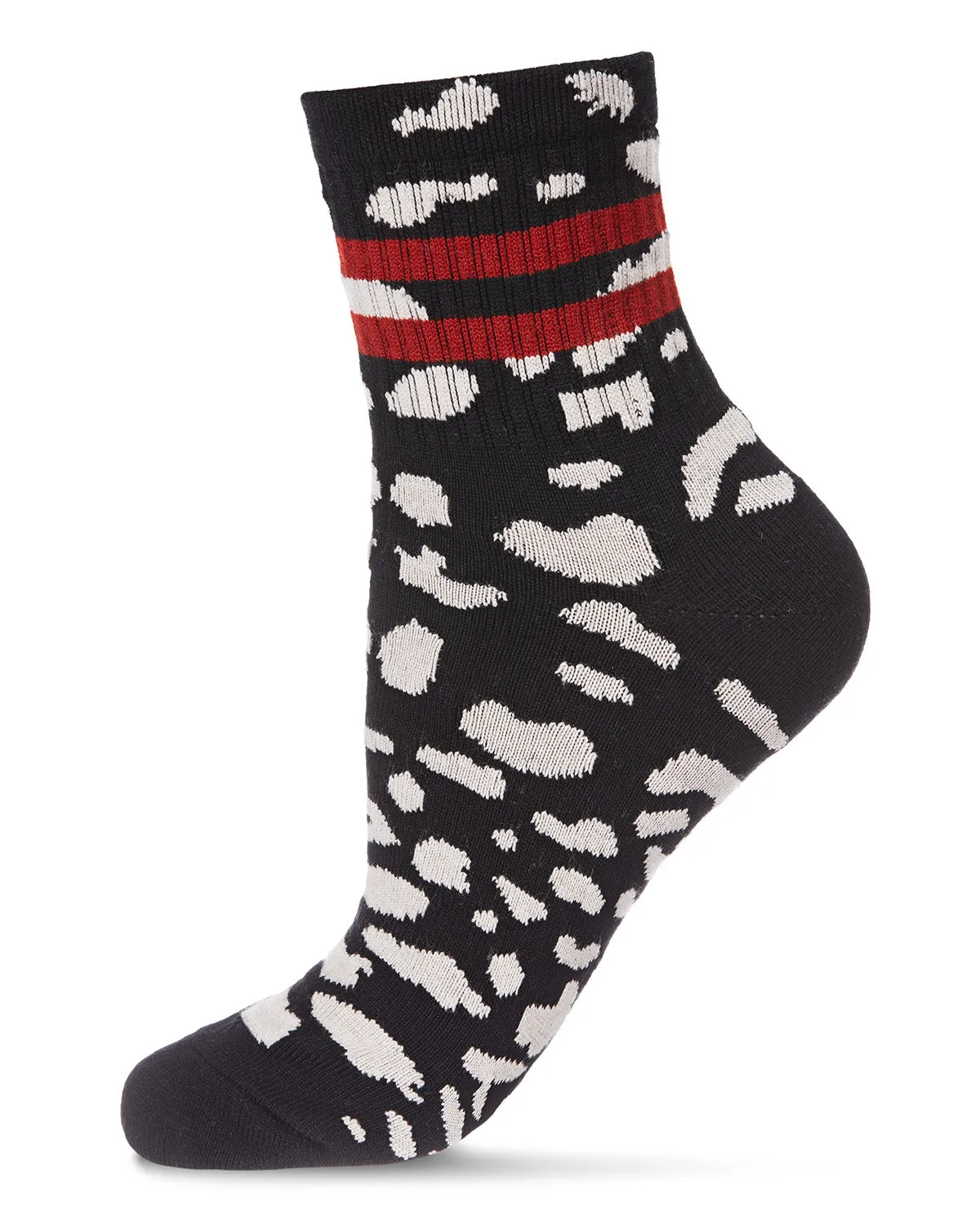 Women's Running Wild Ringer Cotton Blend Crew Sock sold by MeMoi