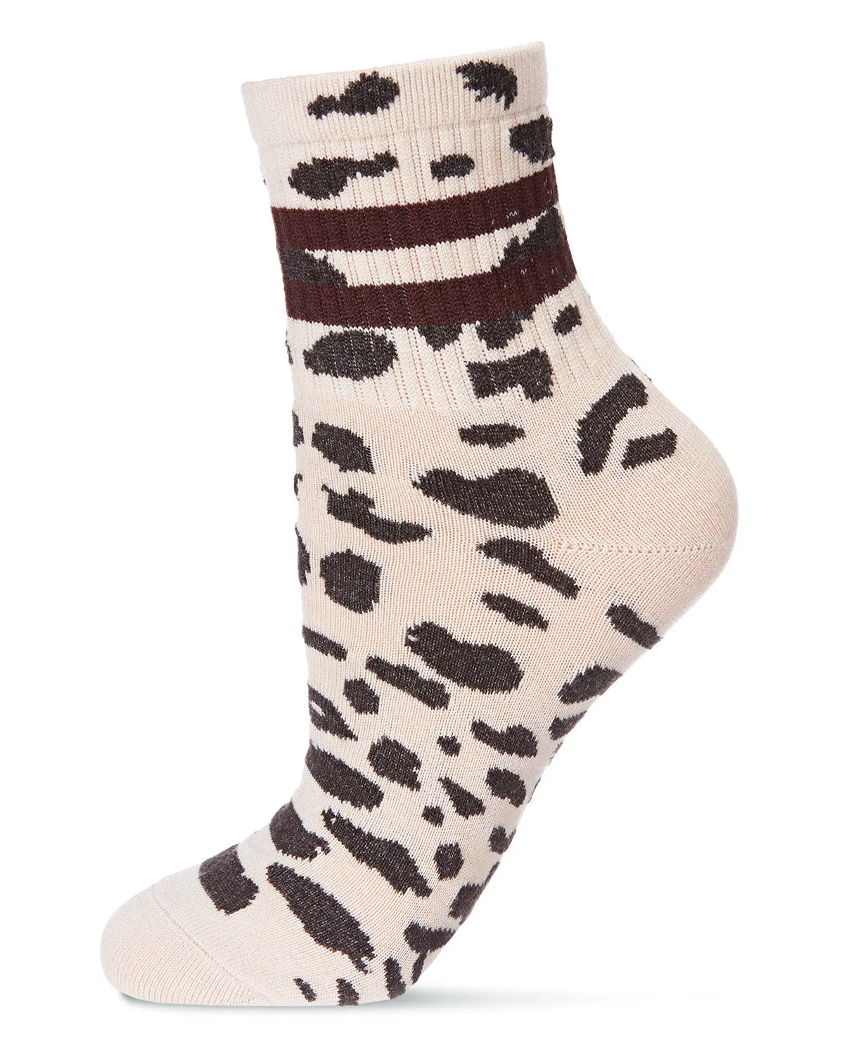 Women's Running Wild Ringer Cotton Blend Crew Sock sold by MeMoi product image thumbnail 3