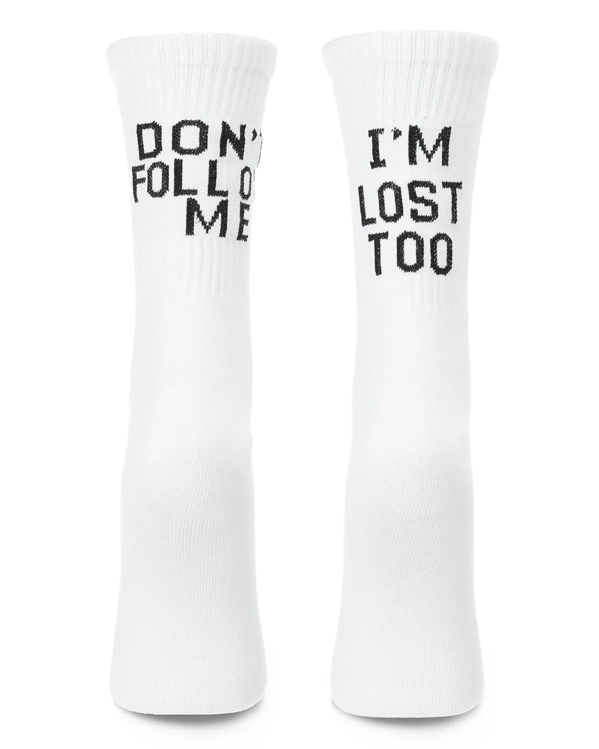 Women's Funny Don't Follow Me Cotton Blend Crew Sock sold by MeMoi product image thumbnail 2