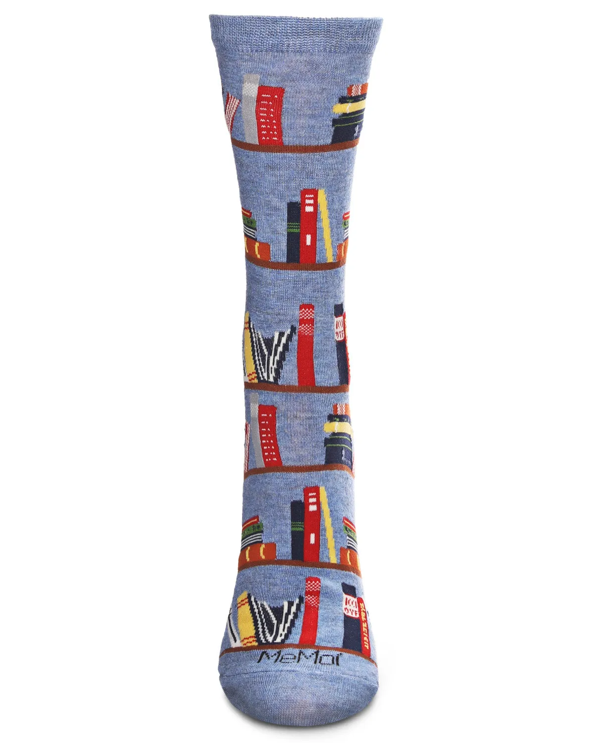 Let's Read Bookshelf Bamboo Blend Crew Sock sold by MeMoi product image thumbnail 4