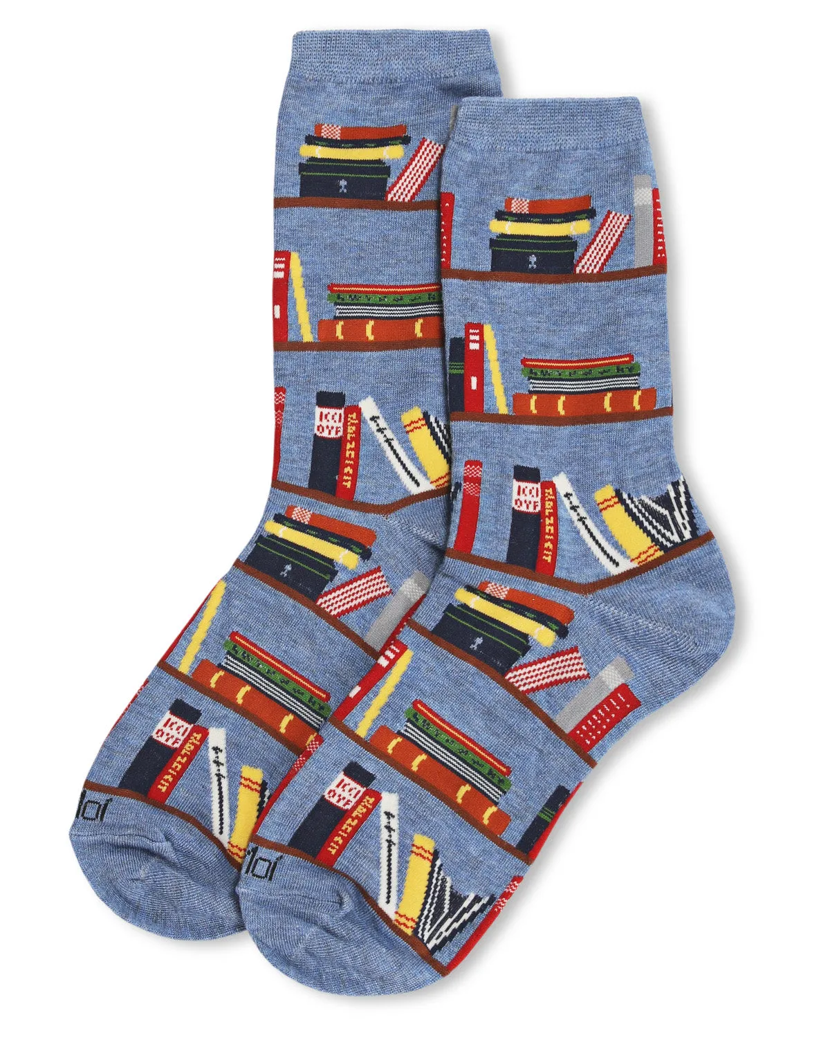 Let's Read Bookshelf Bamboo Blend Crew Sock sold by MeMoi product image thumbnail 5